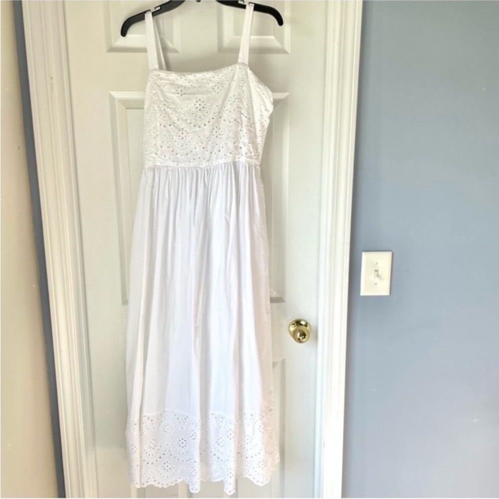 Vineyard Vines Palm Beach Smocked Eyelet Maxi Dress